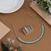 Green Color Stone Necklace Set (STN239GRN)