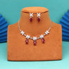 Brown Color Stone Necklace Set (STN243BRW)