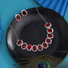 Red Color Stone Necklace Set (STN246RED)