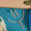 Pista Green Color Stone Necklace Set