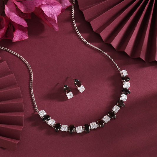 Brown Color Stone Necklace Set