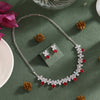 Red Color Stone Necklace Set