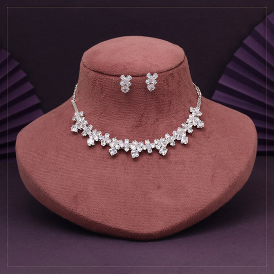 White Color Stone Necklace Set