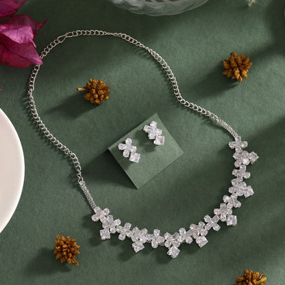 White Color Stone Necklace Set