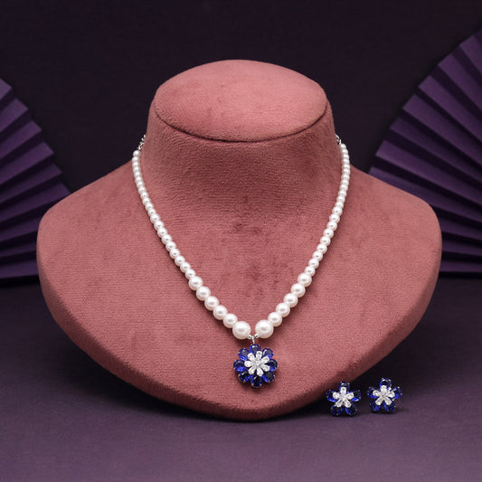 Blue Color Stone Necklace Set