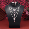 Pink Color Stone Necklace Set