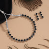 Black Color Stone Necklace Set