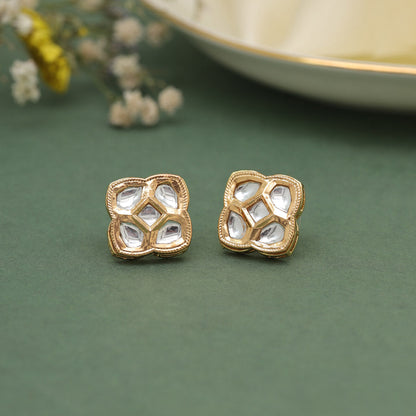 White Color Stud Earrings (STUD211WHT)