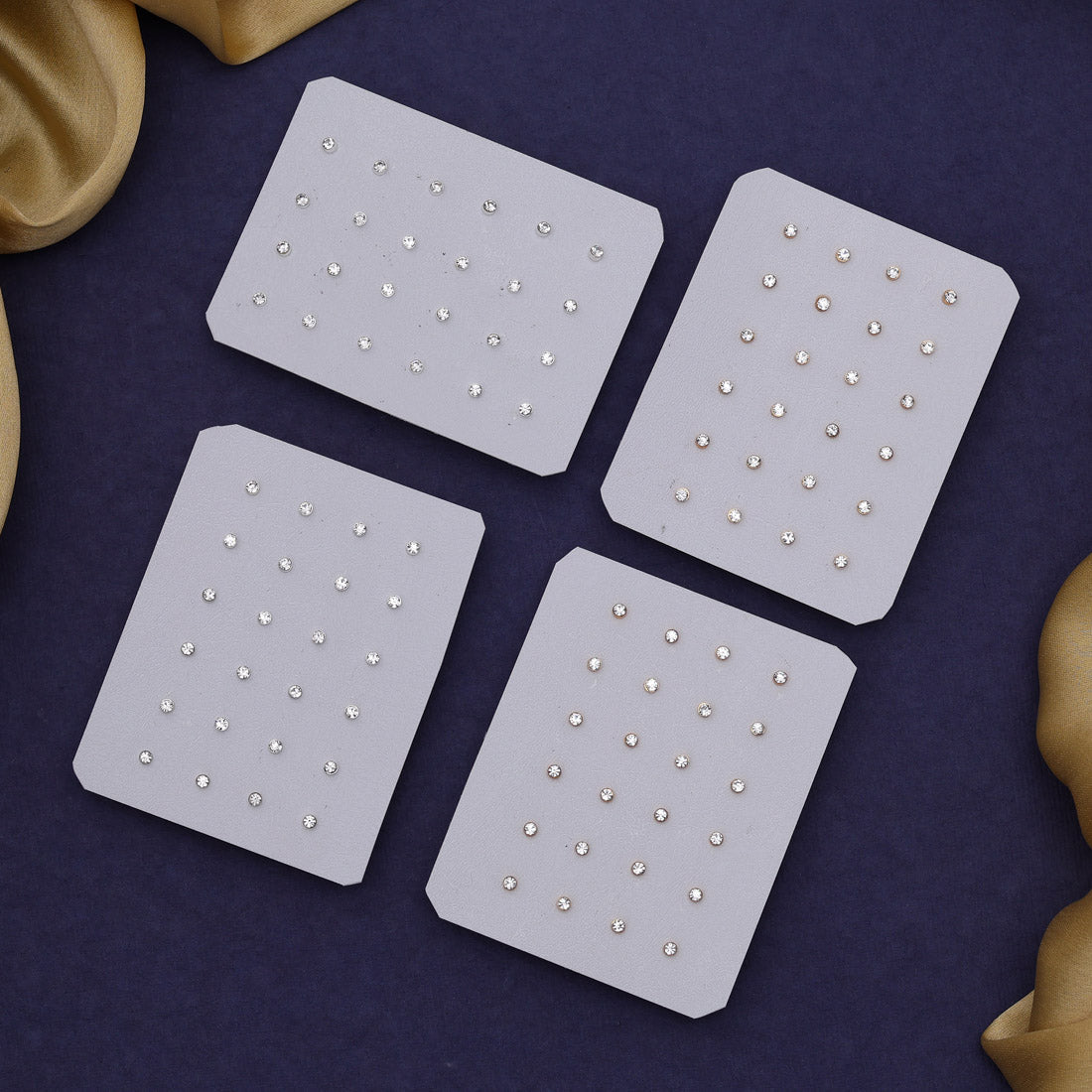 White Color Stud Earrings Combo Of 48 Pairs (STUD215CMB)