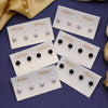 Black & White Color Stud Earrings Combo Of 12 Pairs (STUD220CMB)