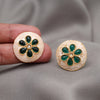 Green Color Stud Earrings (STUD228GRN)