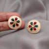 Rani & Green Color Stud Earrings (STUD228RNIGRN)