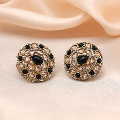 Rose Pink Color Tops Stud Earrings