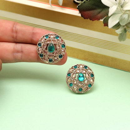 Rose Pink Color Tops Stud Earrings