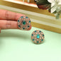 Rose Pink Color Tops Stud Earrings