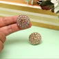 Rose Pink Color Tops Stud Earrings