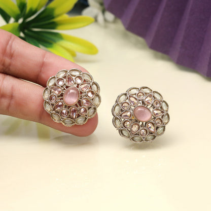 Vibrant Multi Color Tops Stud Earrings