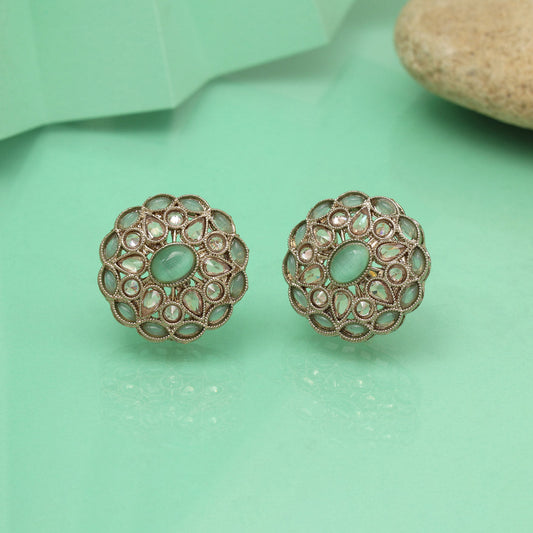 Chic Pista Green Color Tops Stud Earrings