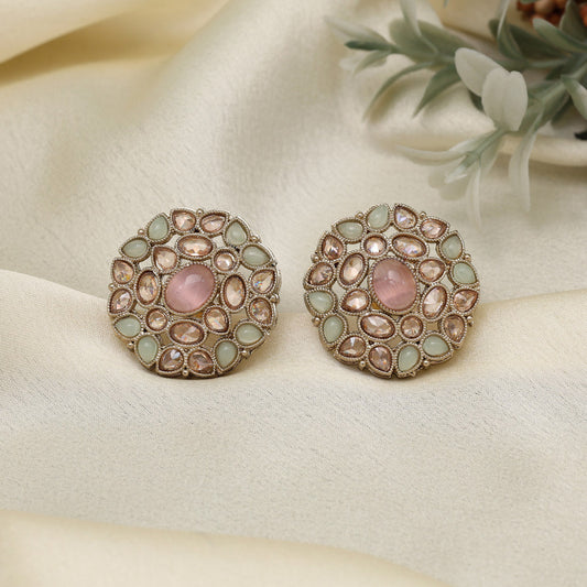 Festive Multi Color Tops Stud Earrings