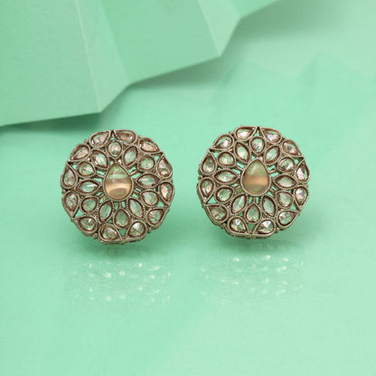 Polished Gold Color Tops Stud Earrings