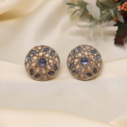 Electric Blue Color Tops Stud Earrings