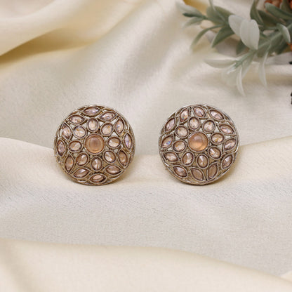 Luminous Gold Color Tops Stud Earrings