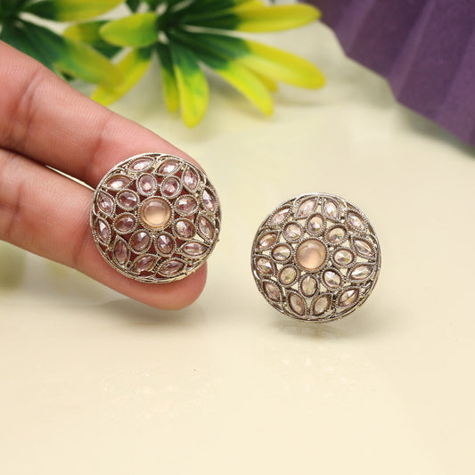 Luminous Gold Color Tops Stud Earrings