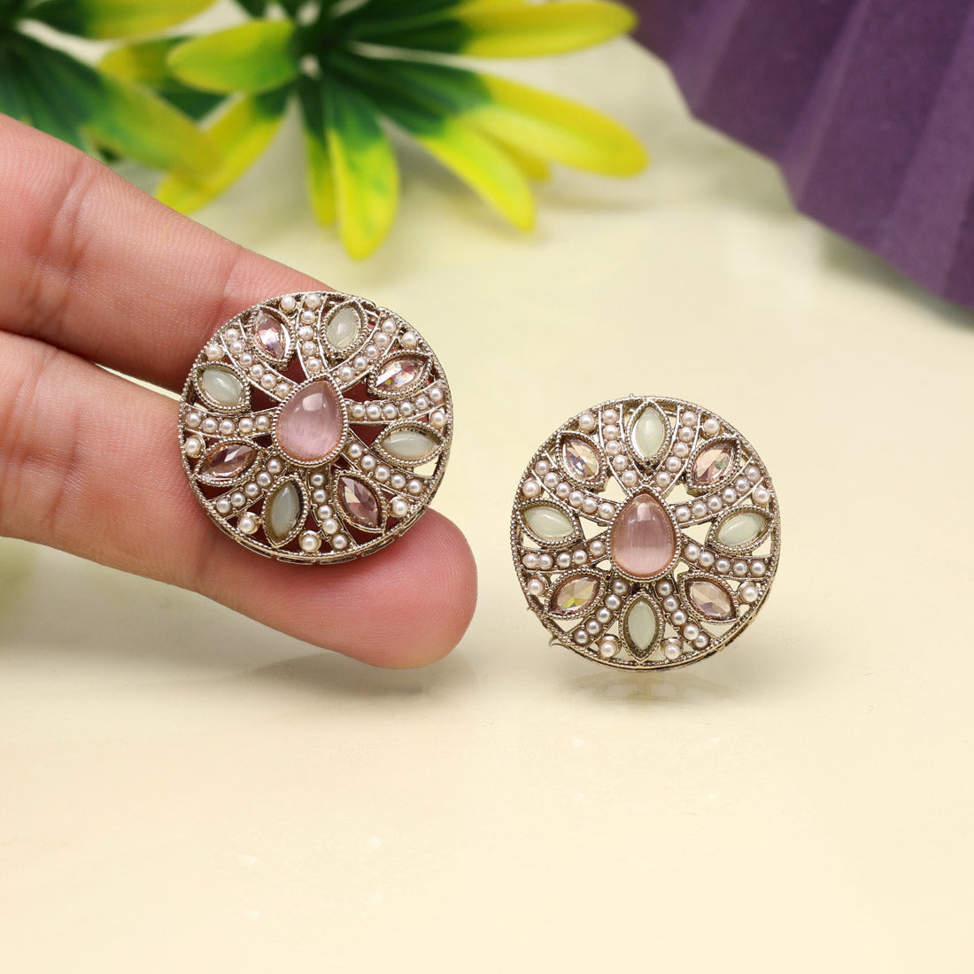Carnival Multi Color Tops Stud Earrings