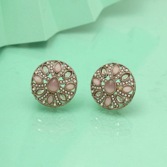 Light Pink Color Tops Stud Earrings