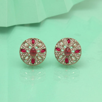 Traditional Rani Color Tops Stud Earrings