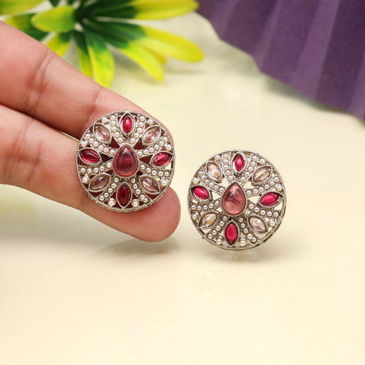 Traditional Rani Color Tops Stud Earrings