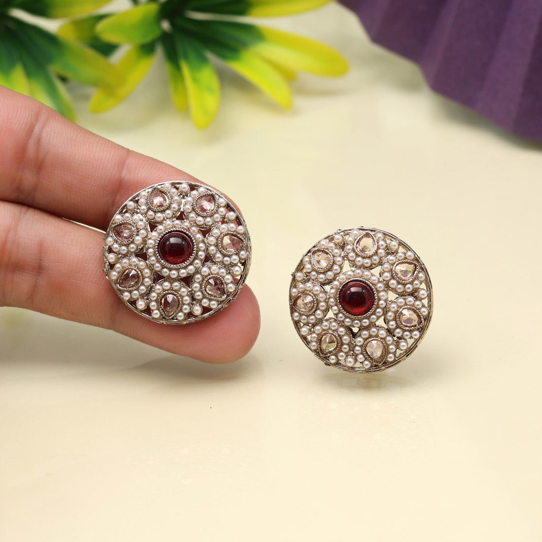 Regal Rani Color Tops Stud Earrings