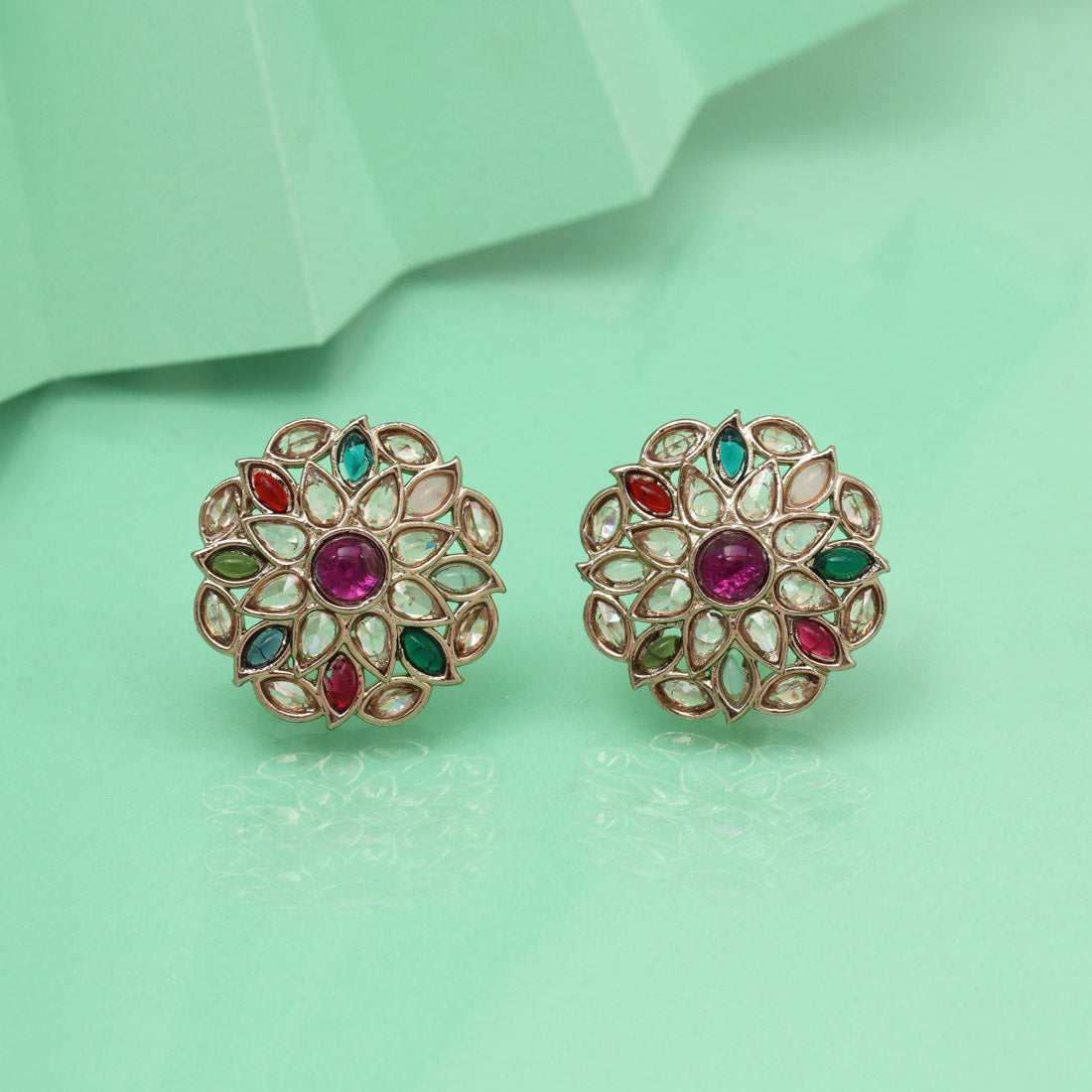 Fun Multi Color Tops Stud Earrings