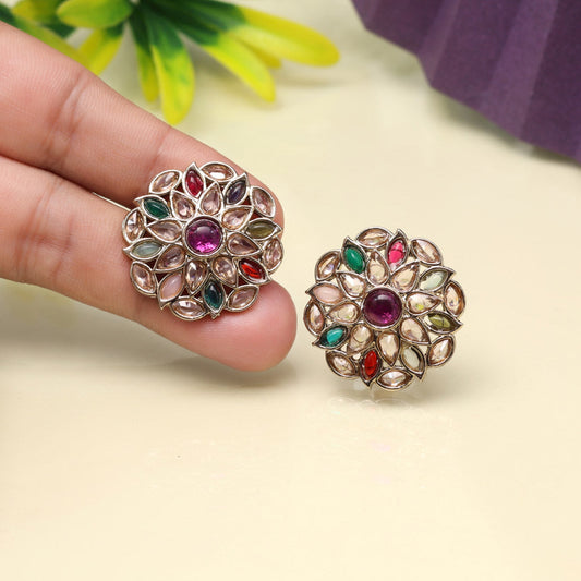 Fun Multi Color Tops Stud Earrings