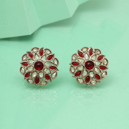 Elegant Rani Color Tops Stud Earrings