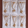 Assorted Color 6 Pieces Of Rajwadi Matte Gold Necklace Set (Pendant) (TPLN101CMB)