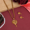 Assorted Color 6 Pieces Of Matte Gold Necklace Pendant Set (TPLN102CMB)