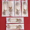 Assorted Color 6 Pieces Of Matte Gold Necklace Set (TPLN105CMB)