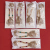 Assorted Color 6 Pieces Of Matte Gold Necklace Set (TPLN106CMB)