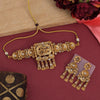 Assorted Color 6 Pieces Of Choker Matte Gold Necklace Set (TPLN110CMB)