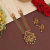 Rani & Green Color Lord Krishna Long Temple Necklace Set (TPLN608RNIGRN)