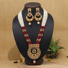Maroon Color Rajwadi Matte Gold Necklace Set (TPLN609MRN)