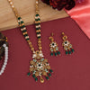 Green Color Meena Work Temple Necklace Set (TPLN617GRN)