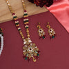 Rani & Green Color Meena Work Temple Necklace Set (TPLN617RNIGRN)