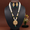 Green Color Meena Work Temple Necklace Set (TPLN622GRN)