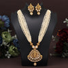 Gold Color Lord Radha Krishna Temple Necklace Set (TPLN628GLD)