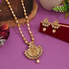 Gold Color Lord Radha Krishna Temple Necklace Set (TPLN629GLD)