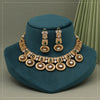 Green Color Rajwadi Matte Gold Necklace Set (TPLN636GRN)