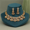 Rani & Green Color Matte Gold Necklace Set (TPLN636RNIGRN)
