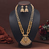 Gold Color Rajwadi Matte Gold Necklace Set (TPLN641GLD)